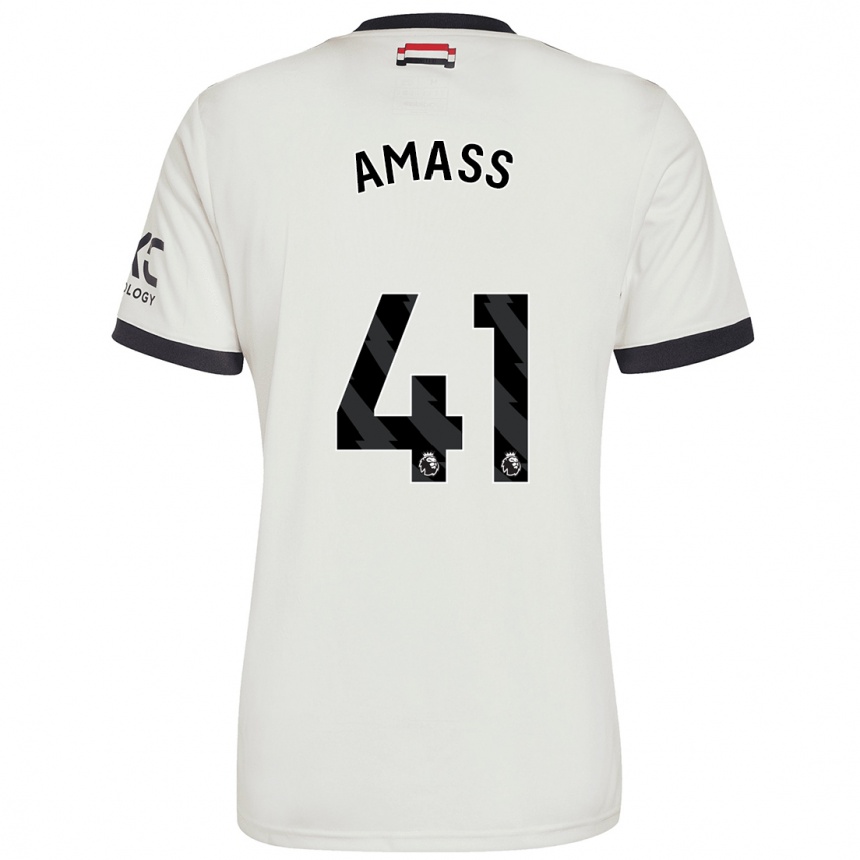 Kids Football Harry Amass #41 Off White Third Jersey 2024/25 T-Shirt