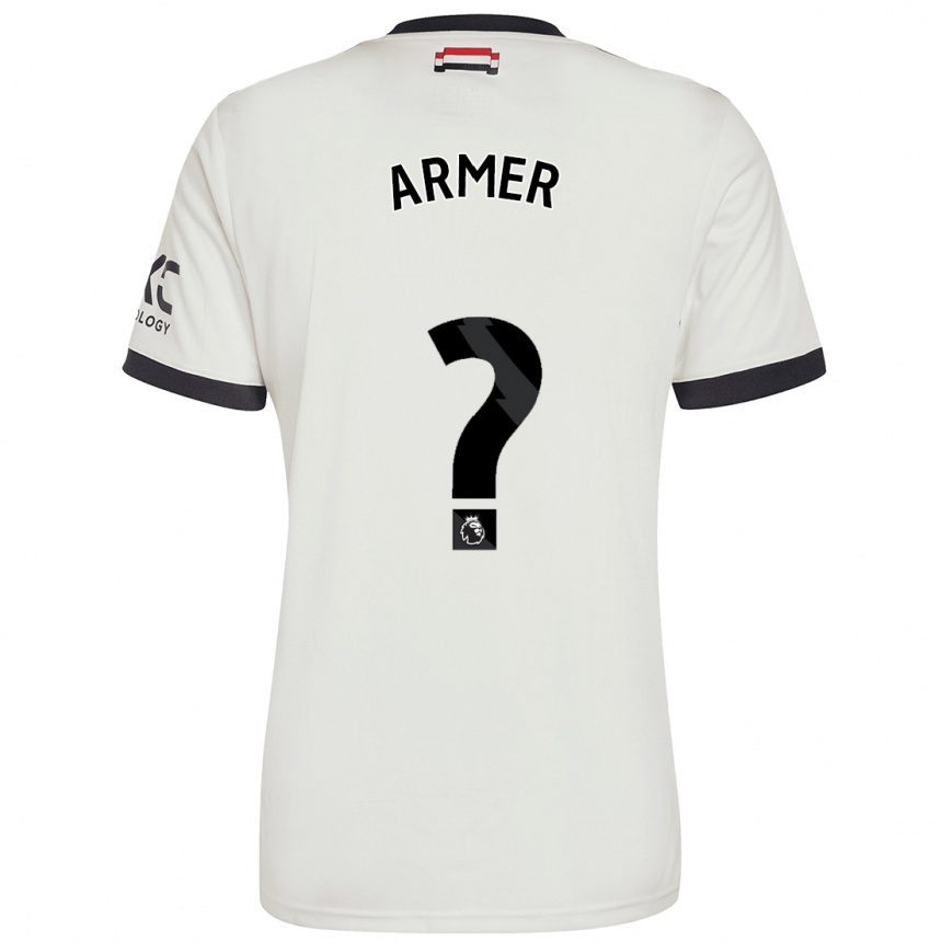 Kids Football Daniel Armer #0 Off White Third Jersey 2024/25 T-Shirt