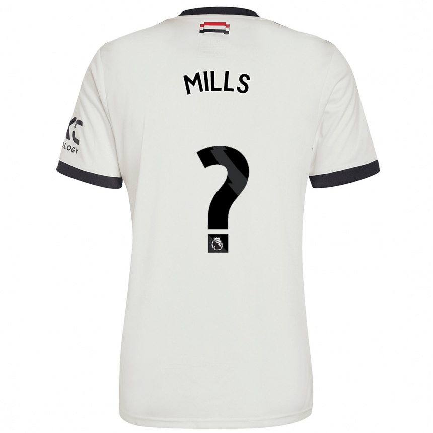 Kids Football Albert Mills #0 Off White Third Jersey 2024/25 T-Shirt