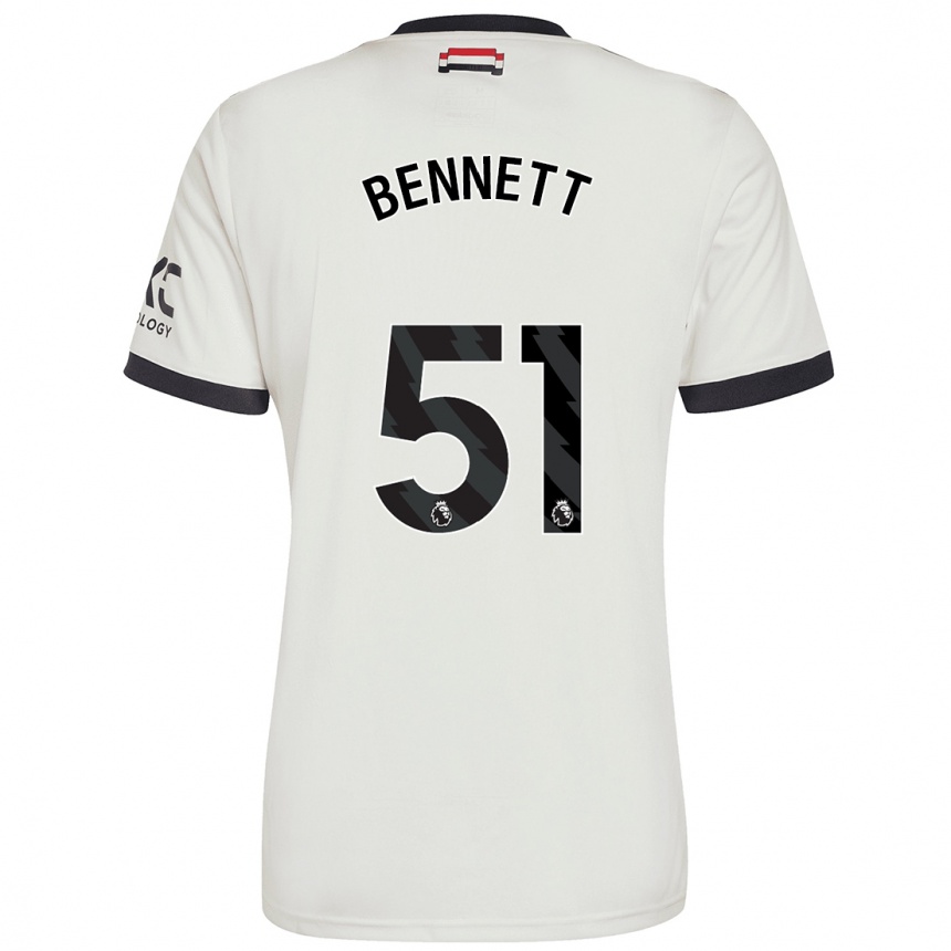 Kids Football Rhys Bennett #51 Off White Third Jersey 2024/25 T-Shirt