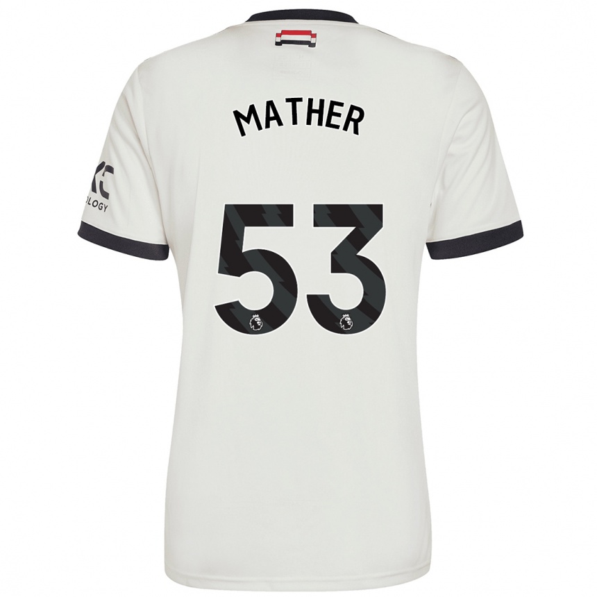 Kids Football Sam Mather #53 Off White Third Jersey 2024/25 T-Shirt