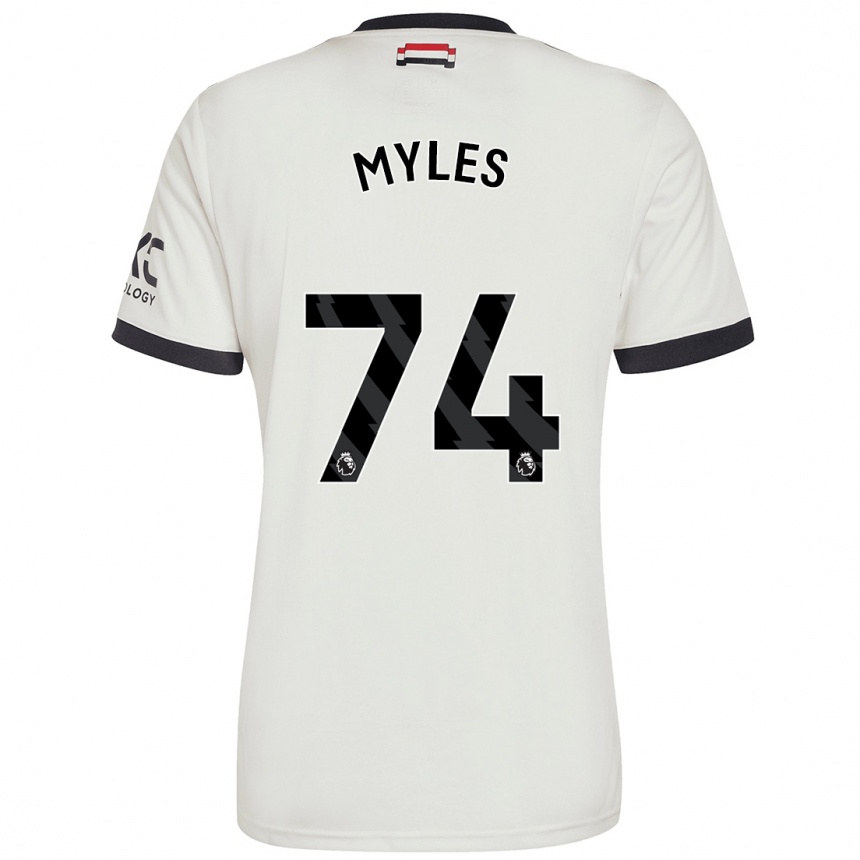 Kids Football Tom Myles #74 Off White Third Jersey 2024/25 T-Shirt