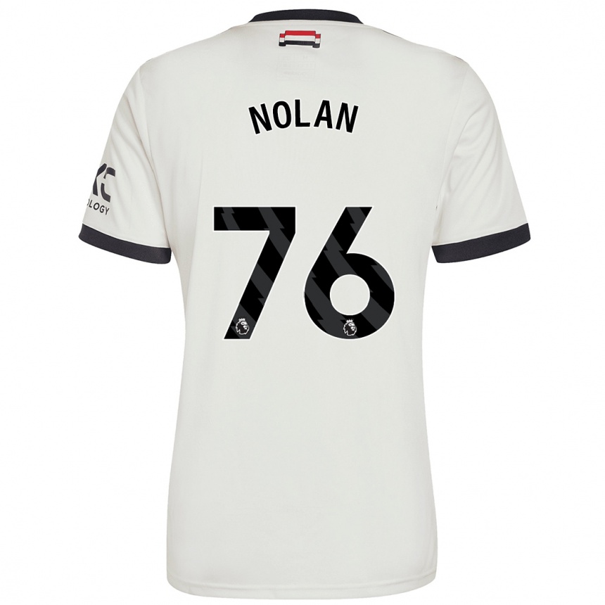 Kids Football James Nolan #76 Off White Third Jersey 2024/25 T-Shirt