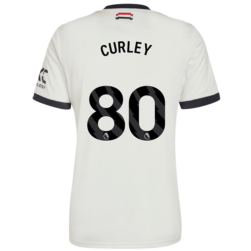 Kids Football Ruben Curley #80 Off White Third Jersey 2024/25 T-Shirt