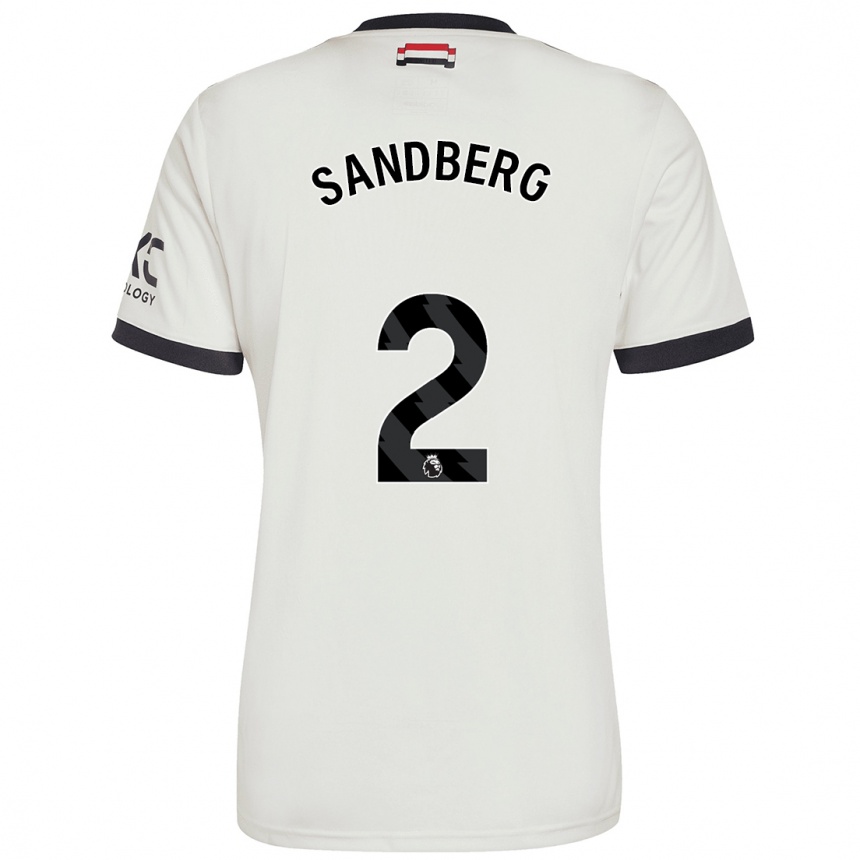 Kids Football Anna Sandberg #2 Off White Third Jersey 2024/25 T-Shirt