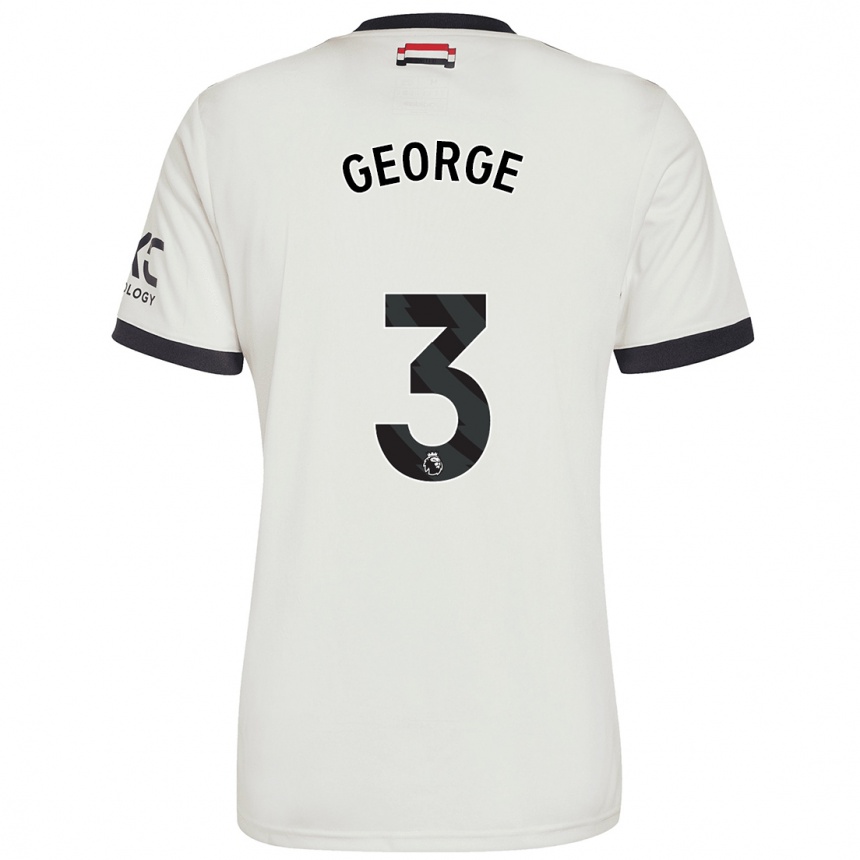 Kids Football Gabby George #3 Off White Third Jersey 2024/25 T-Shirt