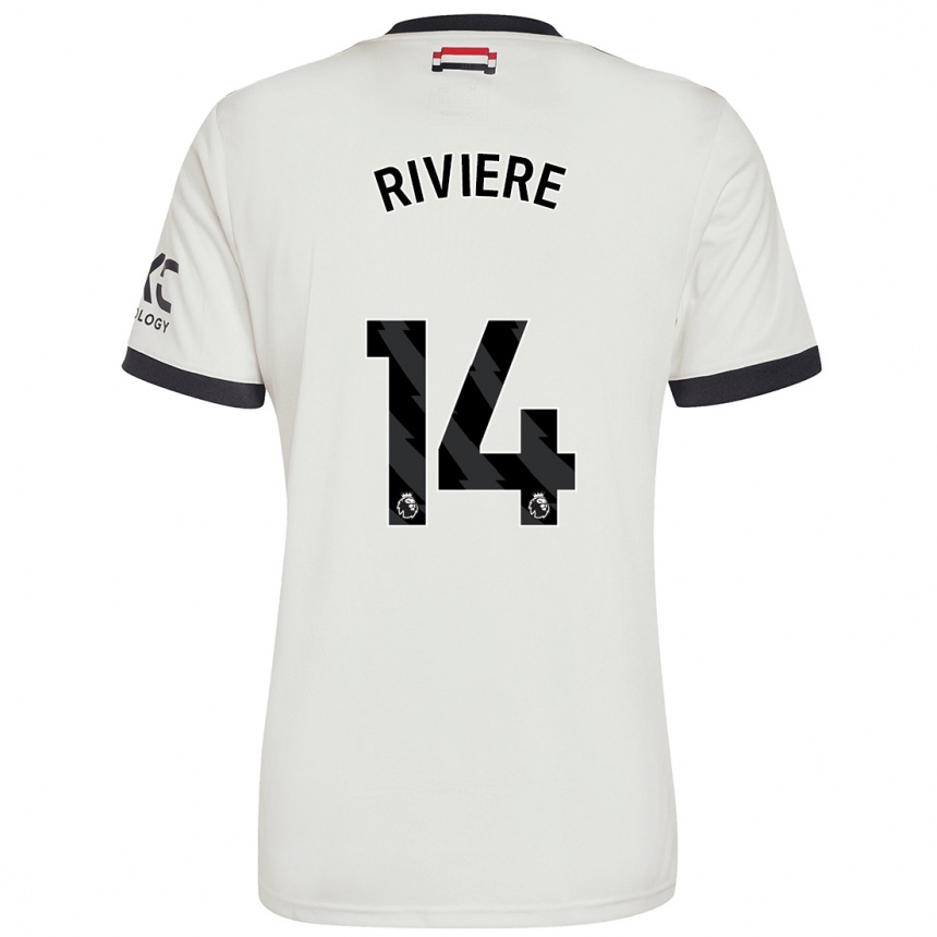 Kids Football Jayde Riviere #14 Off White Third Jersey 2024/25 T-Shirt