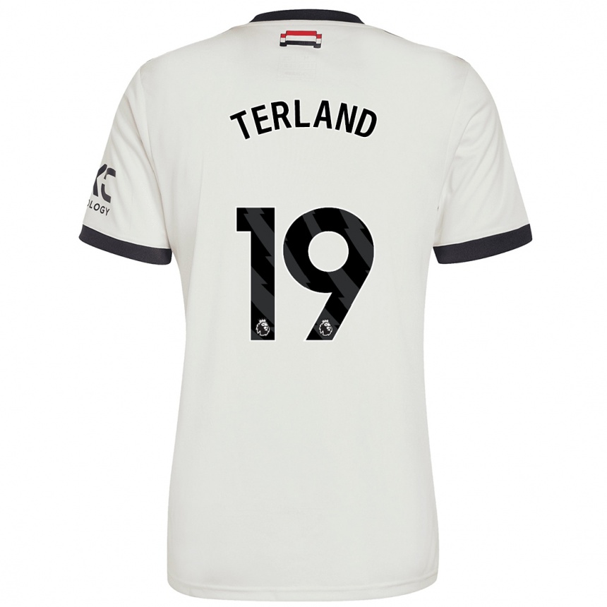 Kids Football Elisabeth Terland #19 Off White Third Jersey 2024/25 T-Shirt