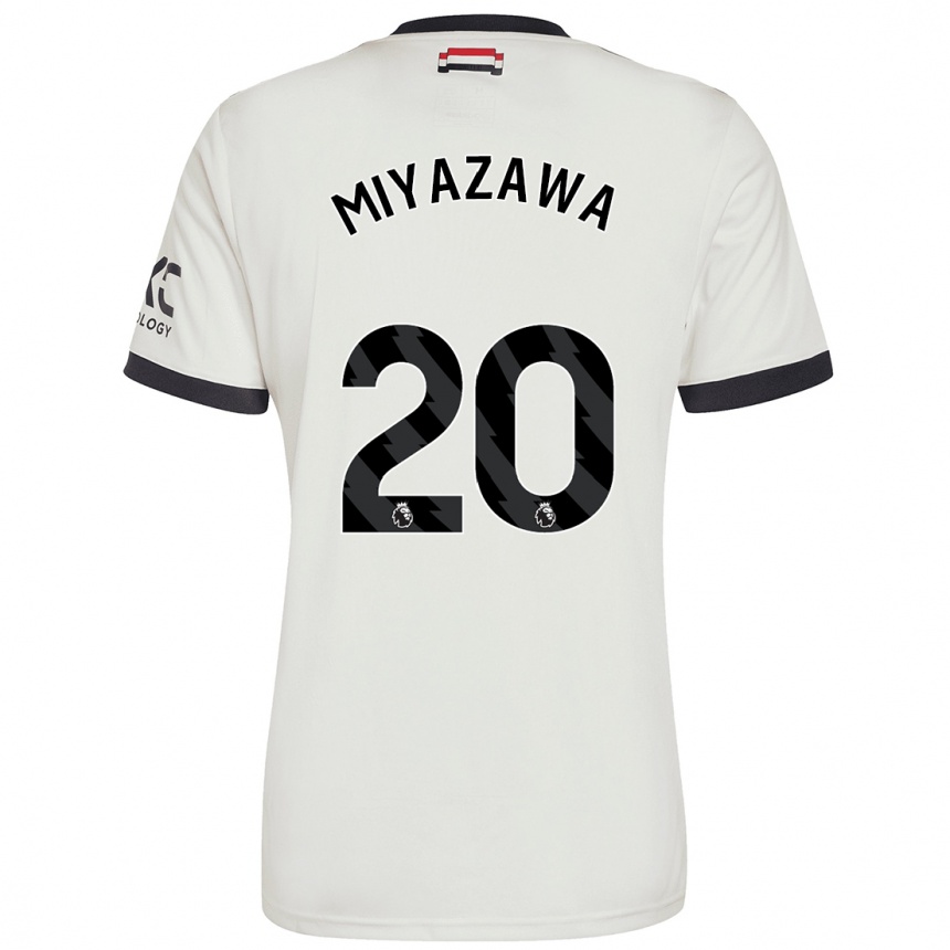 Kids Football Hinata Miyazawa #20 Off White Third Jersey 2024/25 T-Shirt