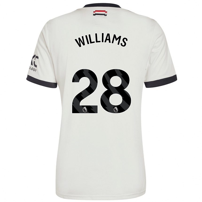 Kids Football Rachel Williams #28 Off White Third Jersey 2024/25 T-Shirt