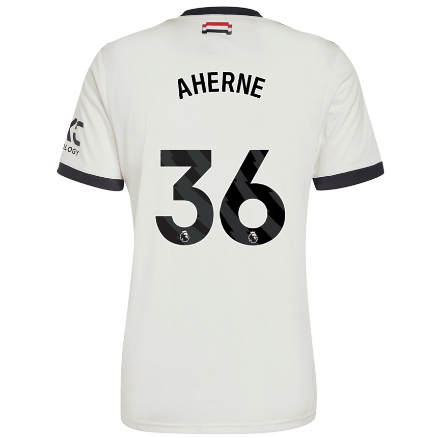 Kids Football Alyssa Aherne #36 Off White Third Jersey 2024/25 T-Shirt