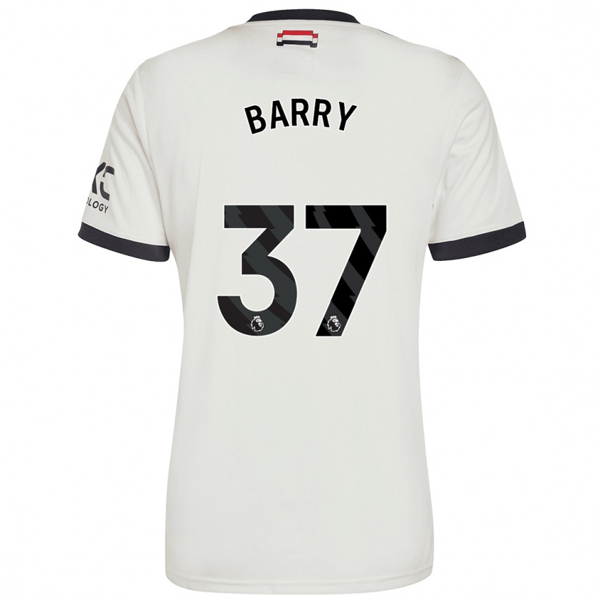 Kids Football Keira Barry #37 Off White Third Jersey 2024/25 T-Shirt