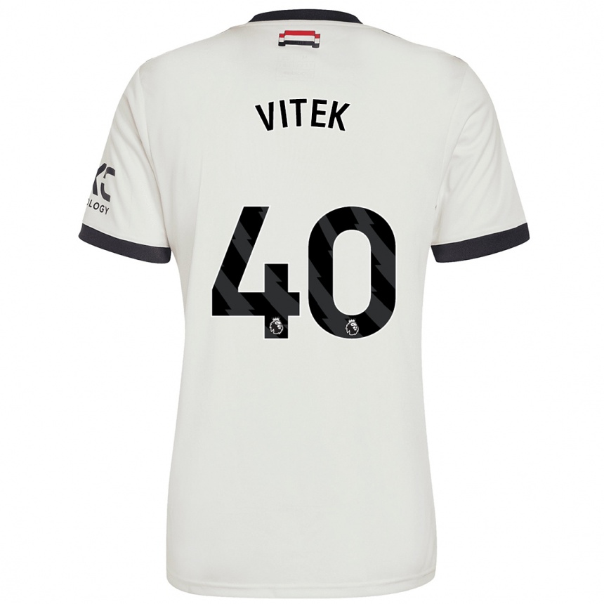 Kids Football Radek Vitek #40 Off White Third Jersey 2024/25 T-Shirt