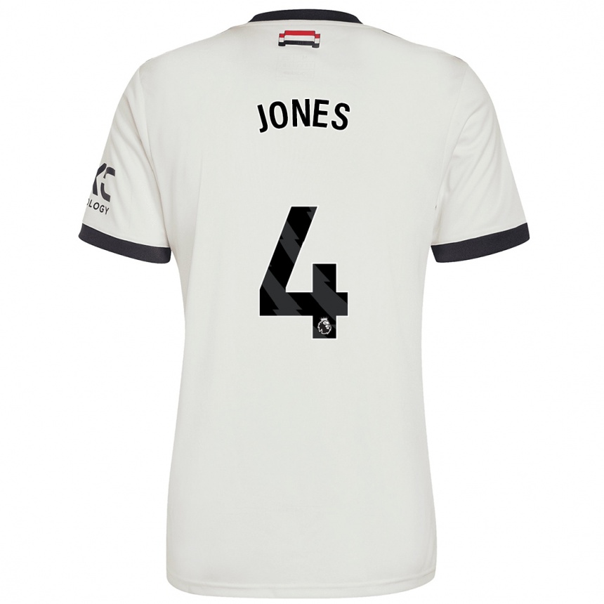 Kids Football Phil Jones #4 Off White Third Jersey 2024/25 T-Shirt