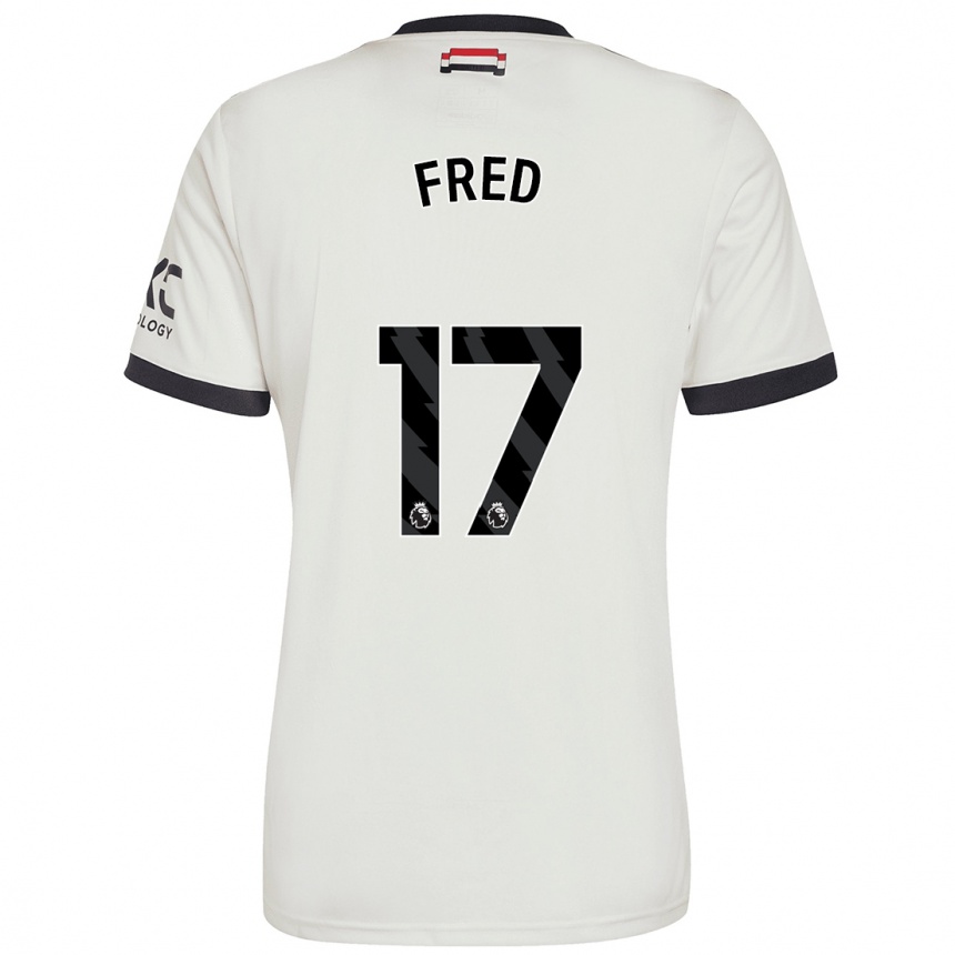 Kids Football Fred #17 Off White Third Jersey 2024/25 T-Shirt