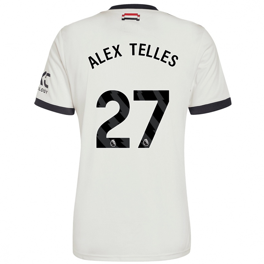 Kids Football Alex Nicolao Telles #27 Off White Third Jersey 2024/25 T-Shirt