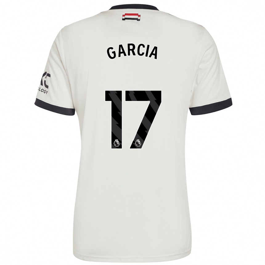 Kids Football Lucia Garcia #17 Off White Third Jersey 2024/25 T-Shirt