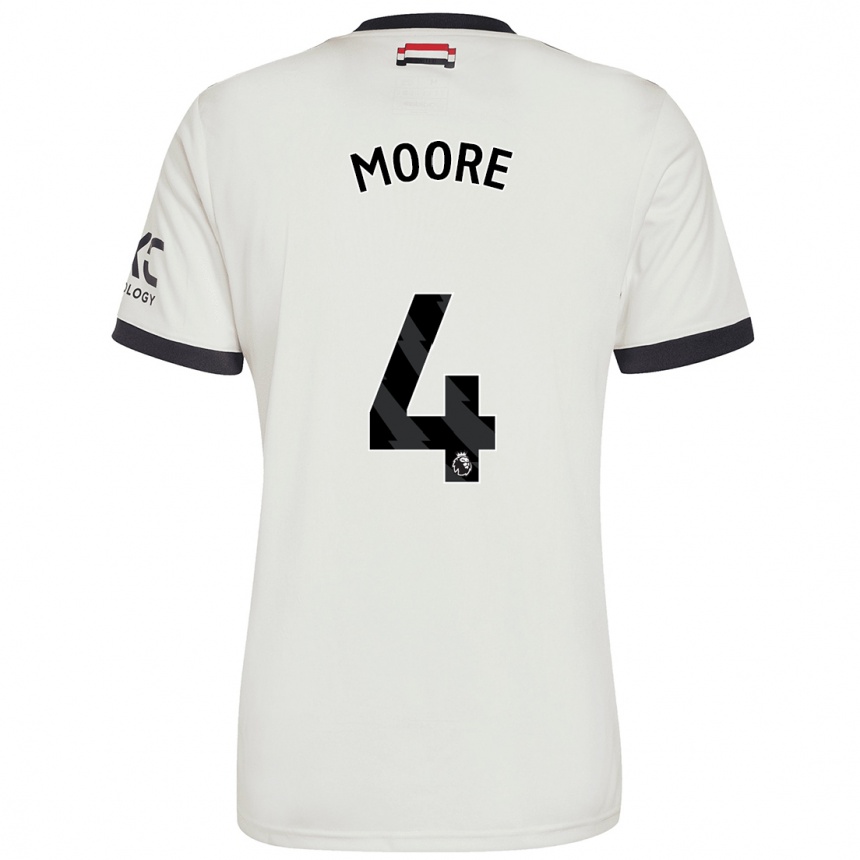 Kids Football Jade Moore #4 Off White Third Jersey 2024/25 T-Shirt