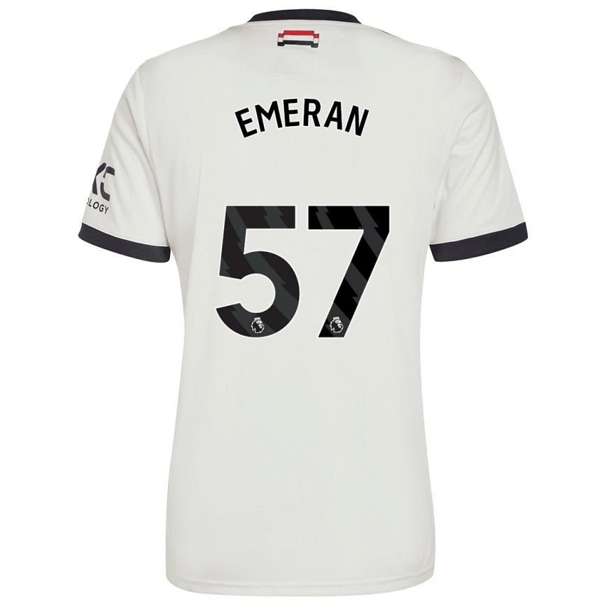 Kids Football Noam Emeran #57 Off White Third Jersey 2024/25 T-Shirt