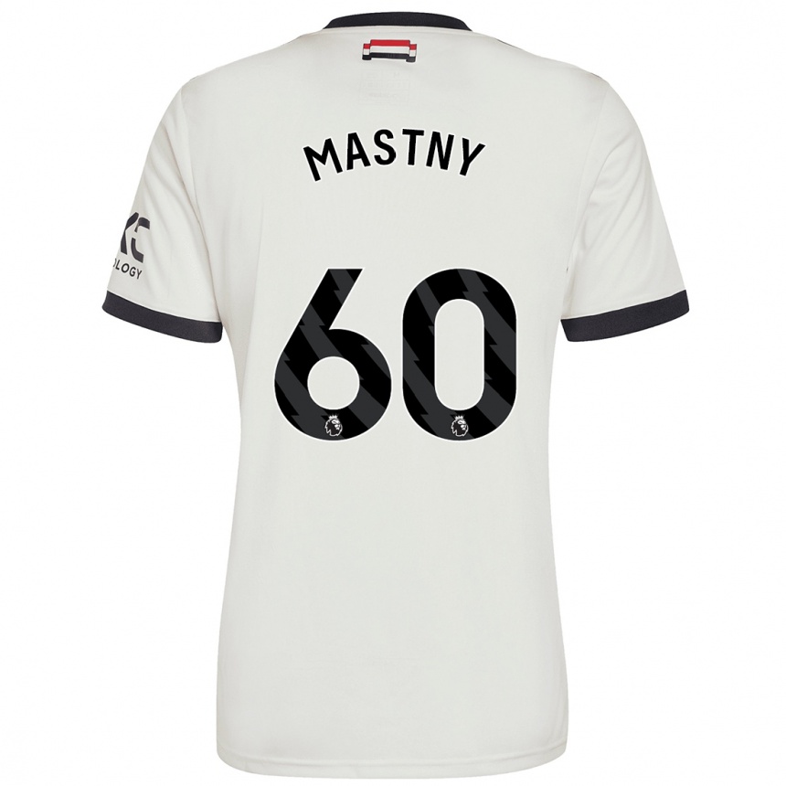 Kids Football Ondrej Mastny #60 Off White Third Jersey 2024/25 T-Shirt