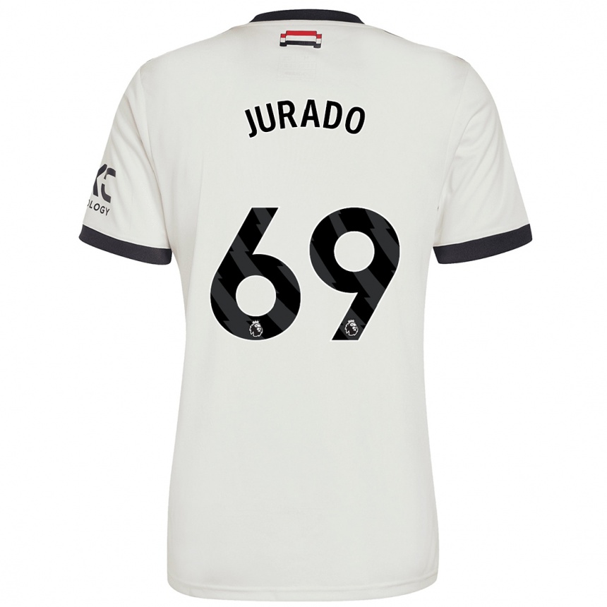 Kids Football Marc Jurado #69 Off White Third Jersey 2024/25 T-Shirt