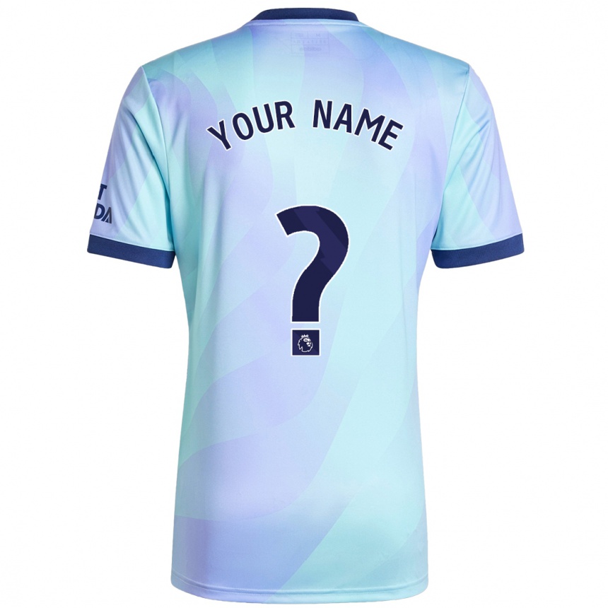 Kids Football Your Name #0 Aqua Third Jersey 2024/25 T-Shirt