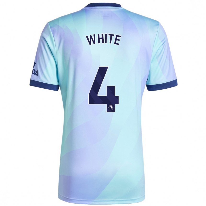 Kids Football Ben White #4 Aqua Third Jersey 2024/25 T-Shirt