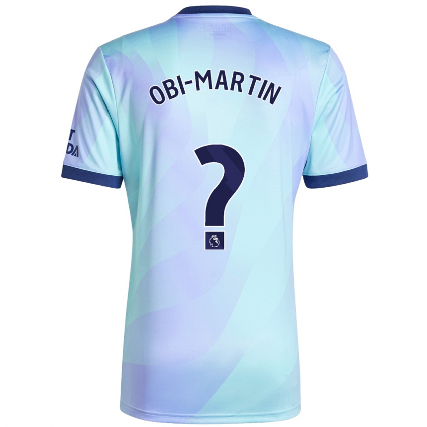 Kids Football Chido Obi-Martin #0 Aqua Third Jersey 2024/25 T-Shirt