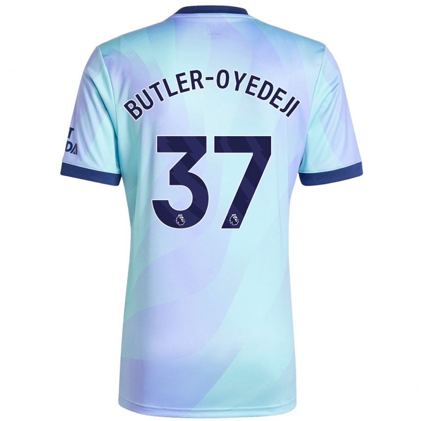 Kids Football Nathan Butler-Oyedeji #37 Aqua Third Jersey 2024/25 T-Shirt