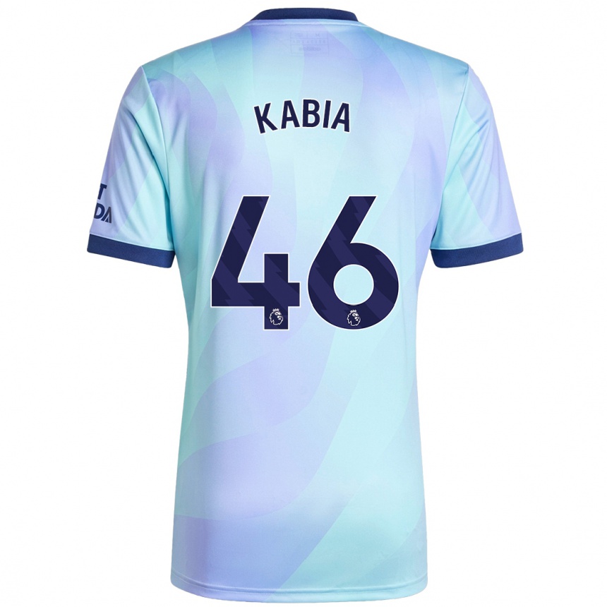 Kids Football Ismeal Kabia #46 Aqua Third Jersey 2024/25 T-Shirt