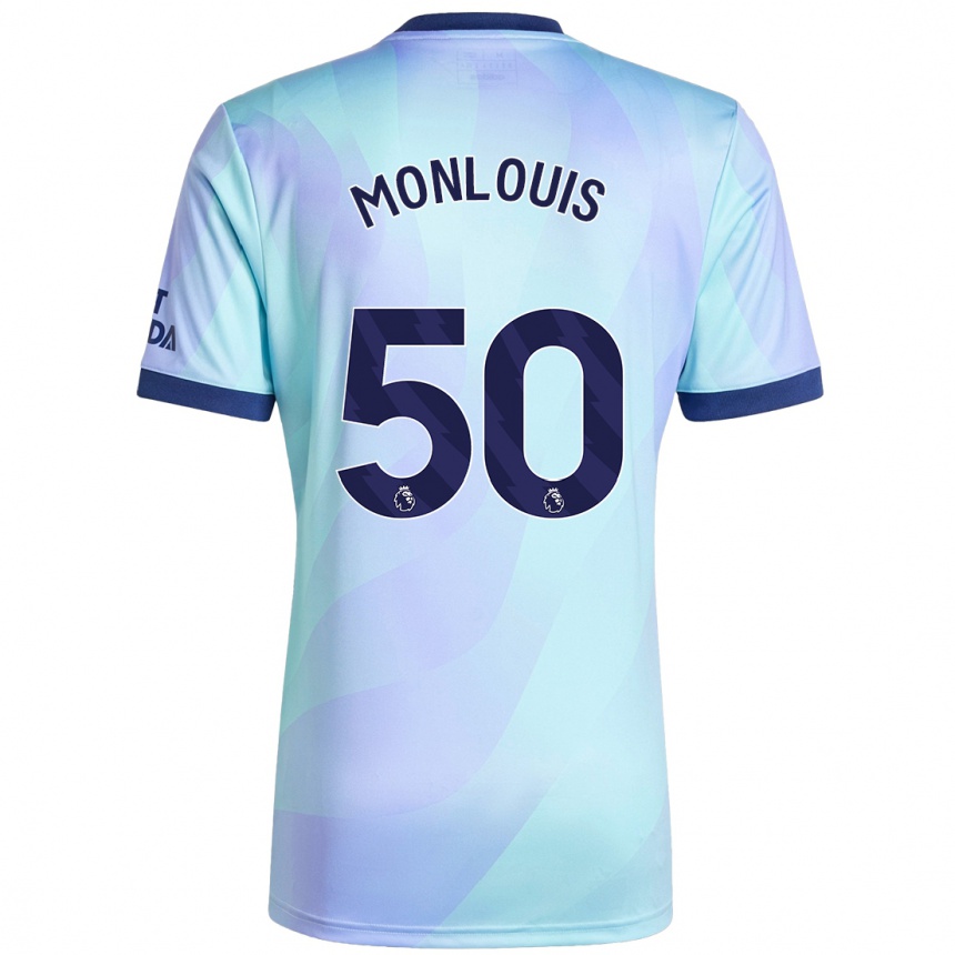 Kids Football Zane Monlouis #50 Aqua Third Jersey 2024/25 T-Shirt