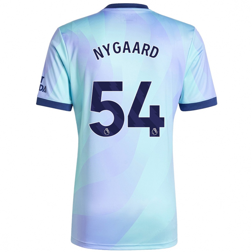 Kids Football Lucas Nygaard #54 Aqua Third Jersey 2024/25 T-Shirt