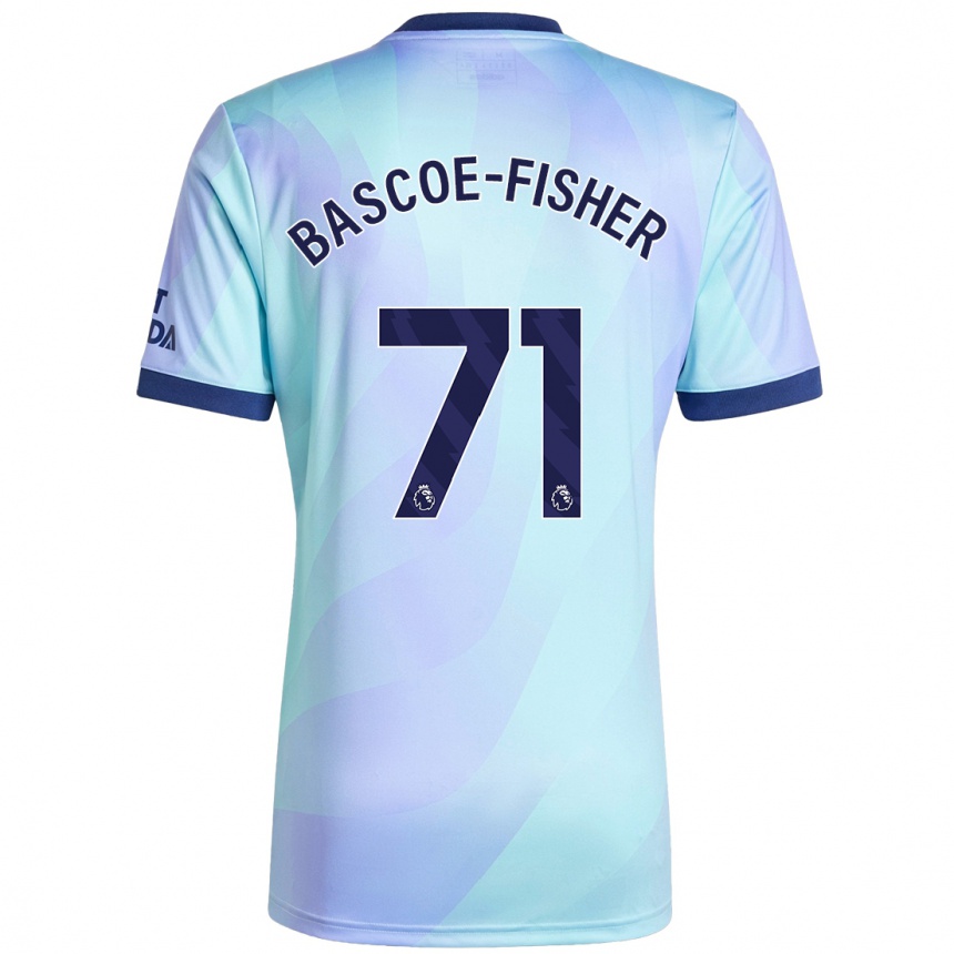 Kids Football Jakai Bascoe-Fisher #71 Aqua Third Jersey 2024/25 T-Shirt