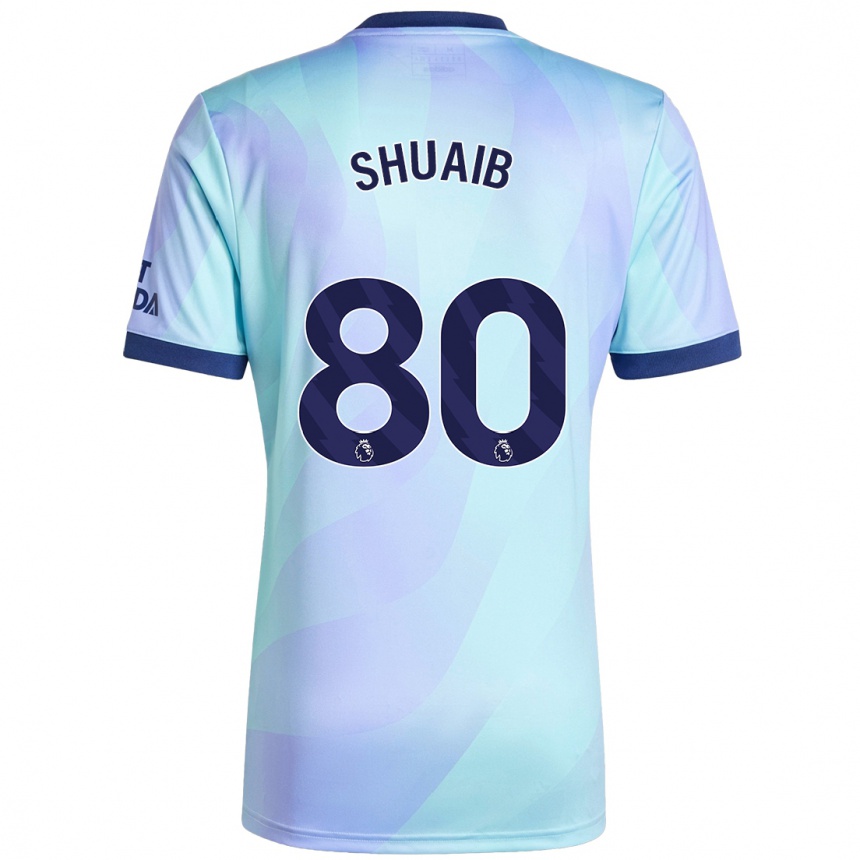 Kids Football Zac Shuaib #80 Aqua Third Jersey 2024/25 T-Shirt