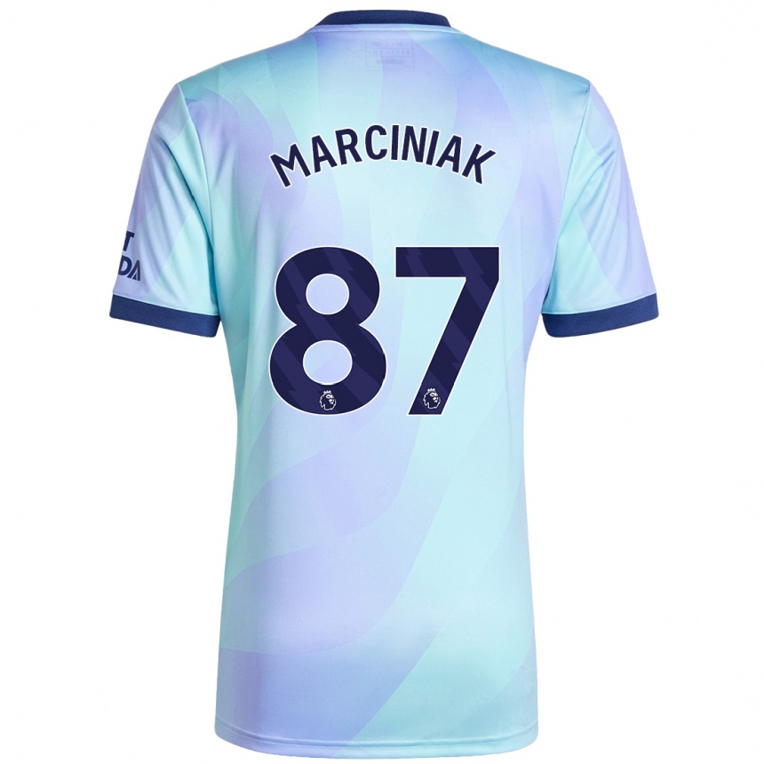 Kids Football Alex Marciniak #87 Aqua Third Jersey 2024/25 T-Shirt