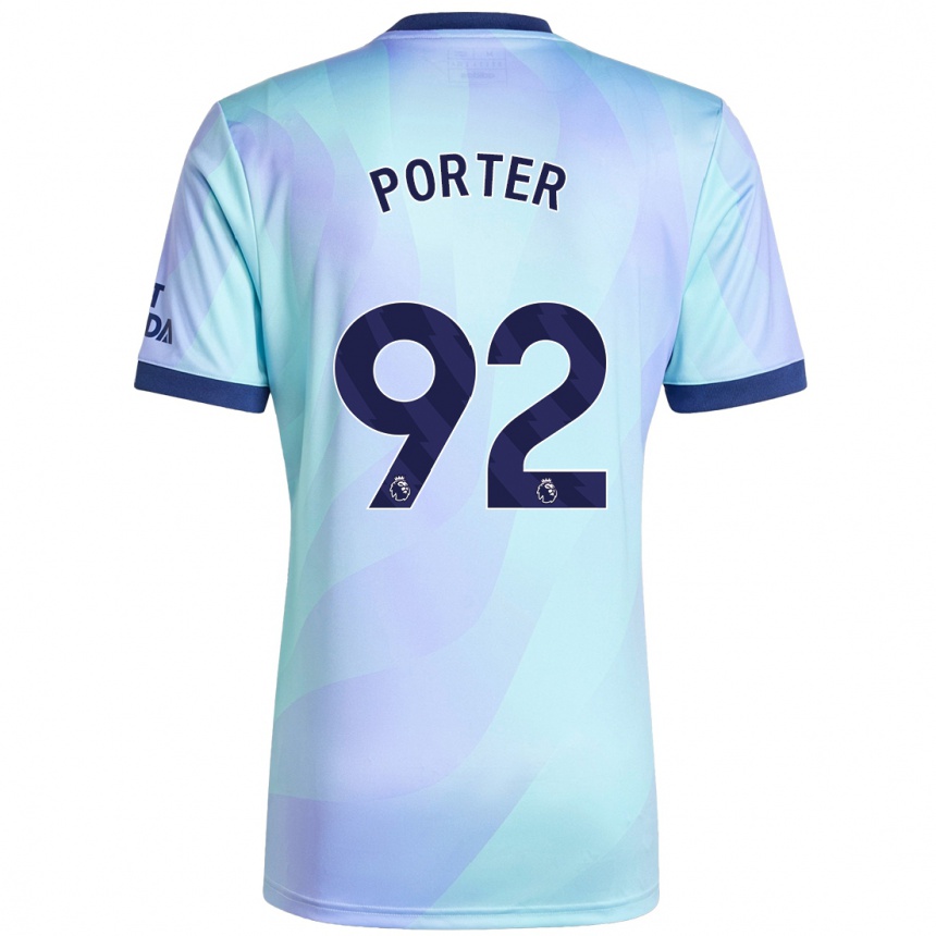 Kids Football Jack Porter #92 Aqua Third Jersey 2024/25 T-Shirt