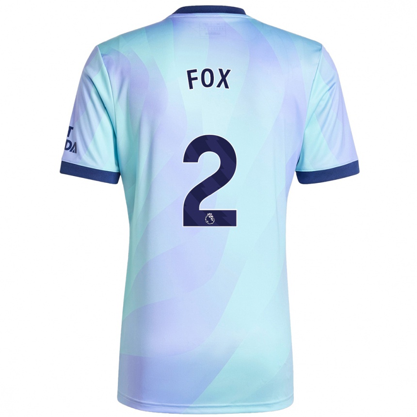 Kids Football Emily Fox #2 Aqua Third Jersey 2024/25 T-Shirt