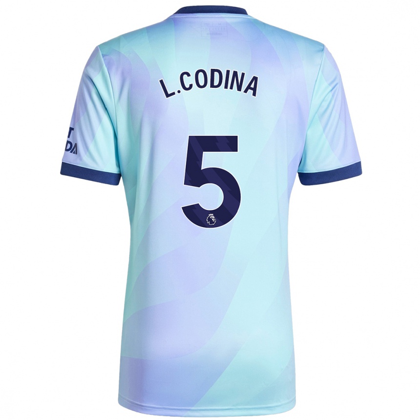 Kids Football Laia Codina #5 Aqua Third Jersey 2024/25 T-Shirt