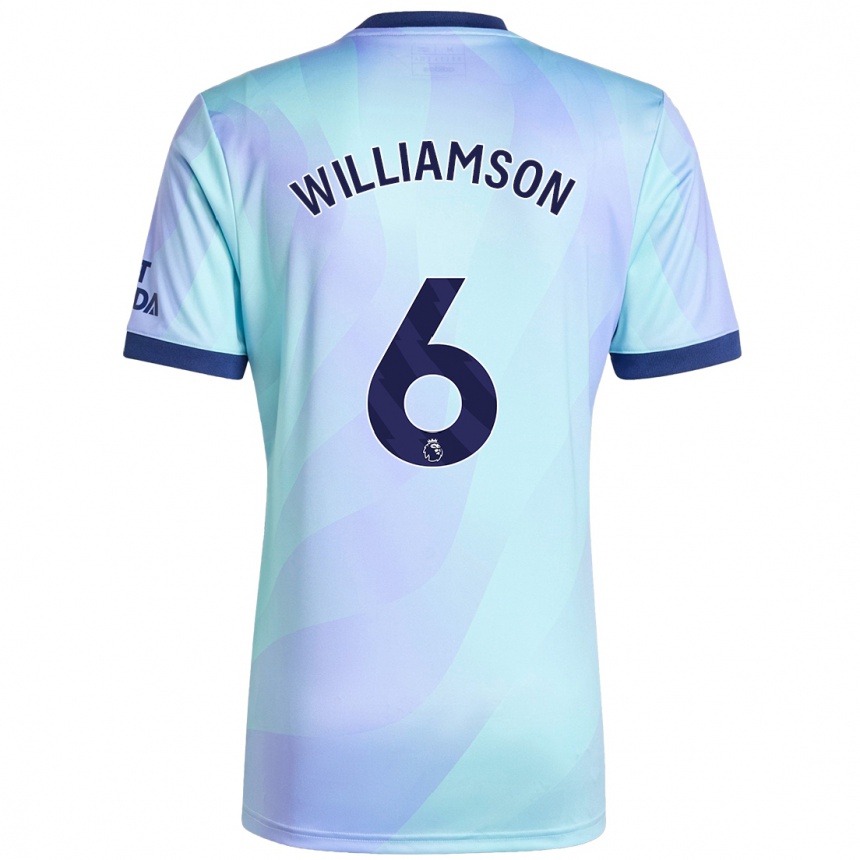 Kids Football Leah Williamson #6 Aqua Third Jersey 2024/25 T-Shirt