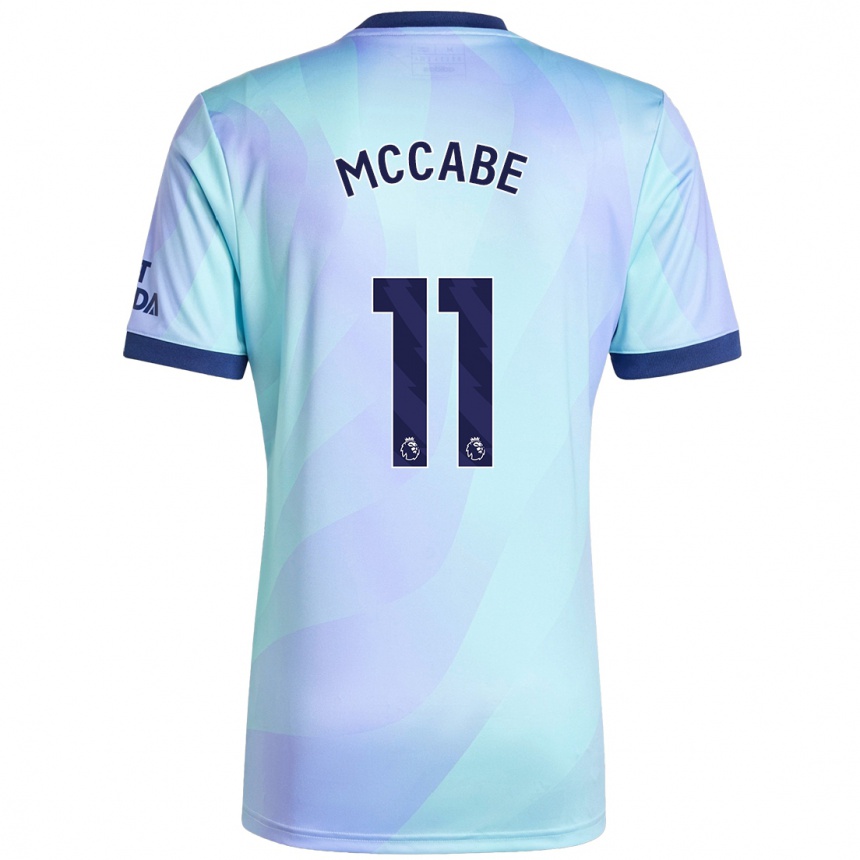 Kids Football Katie Mccabe #11 Aqua Third Jersey 2024/25 T-Shirt