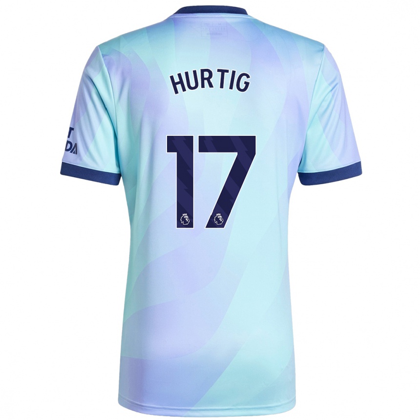 Kids Football Lina Hurtig #17 Aqua Third Jersey 2024/25 T-Shirt