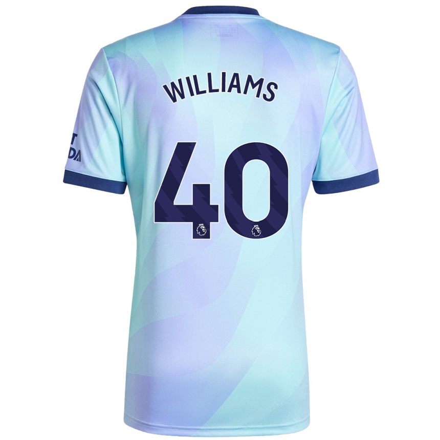 Kids Football Naomi Williams #40 Aqua Third Jersey 2024/25 T-Shirt