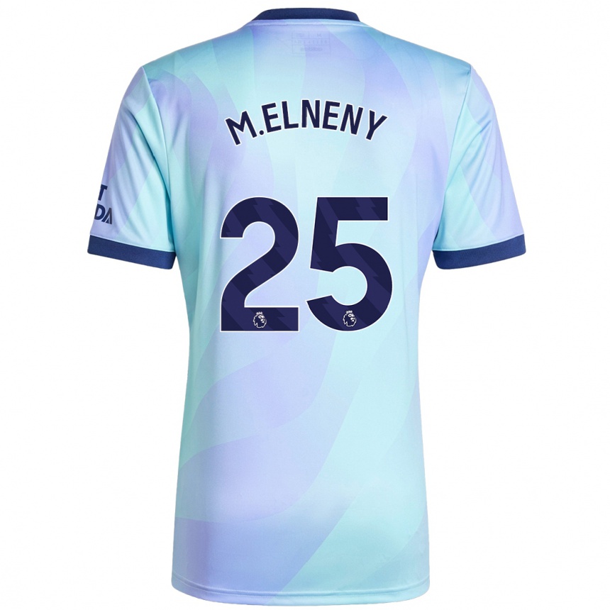 Kids Football Mohamed Elneny #25 Aqua Third Jersey 2024/25 T-Shirt