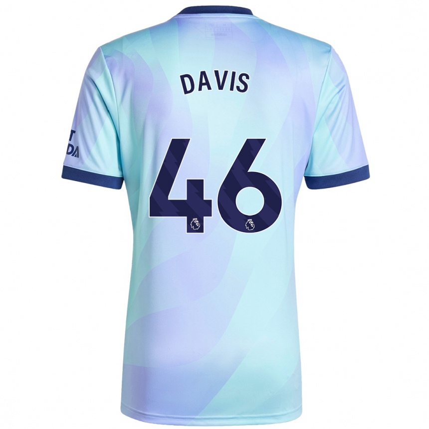 Kids Football Timi Davis #46 Aqua Third Jersey 2024/25 T-Shirt