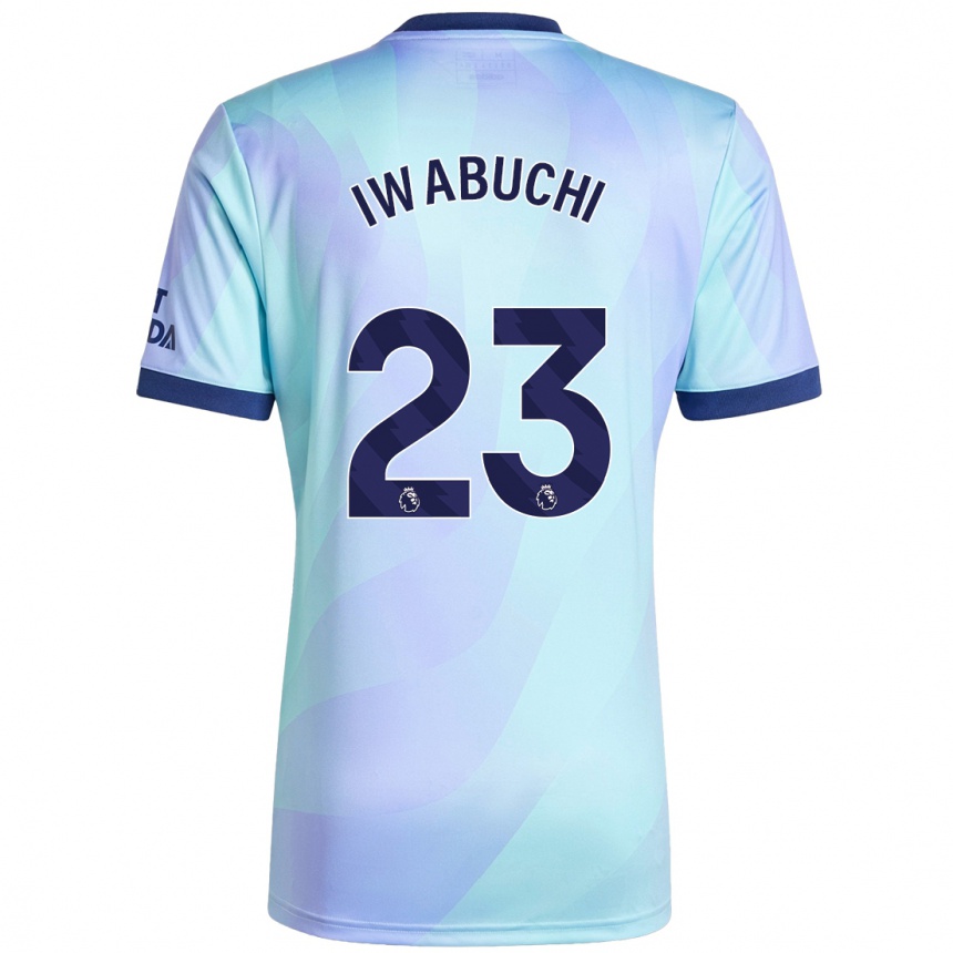 Kids Football Mana Iwabuchi #23 Aqua Third Jersey 2024/25 T-Shirt