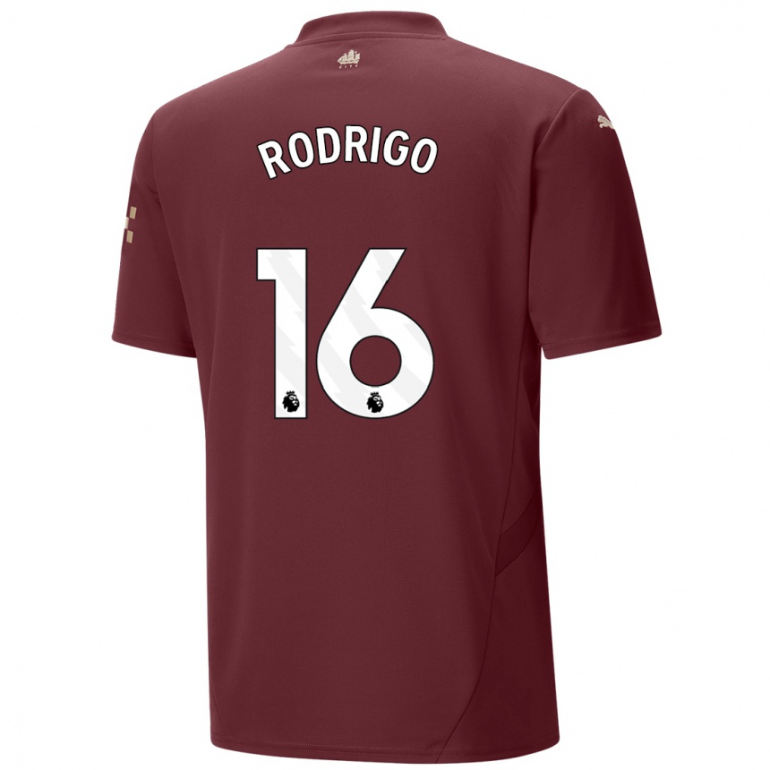 Kids Football Rodrigo Hernandez #16 Maroon Third Jersey 2024/25 T-Shirt