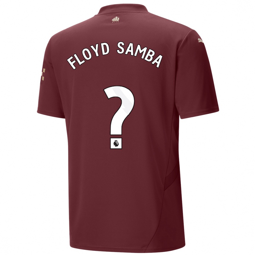 Kids Football Floyd Samba #0 Maroon Third Jersey 2024/25 T-Shirt