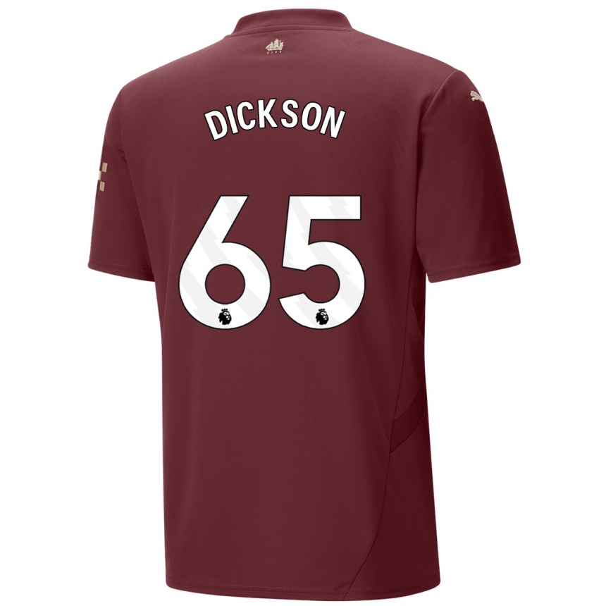 Kids Football Will Dickson #65 Maroon Third Jersey 2024/25 T-Shirt