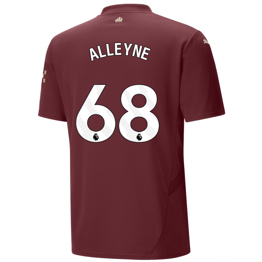 Kids Football Max Alleyne #68 Maroon Third Jersey 2024/25 T-Shirt