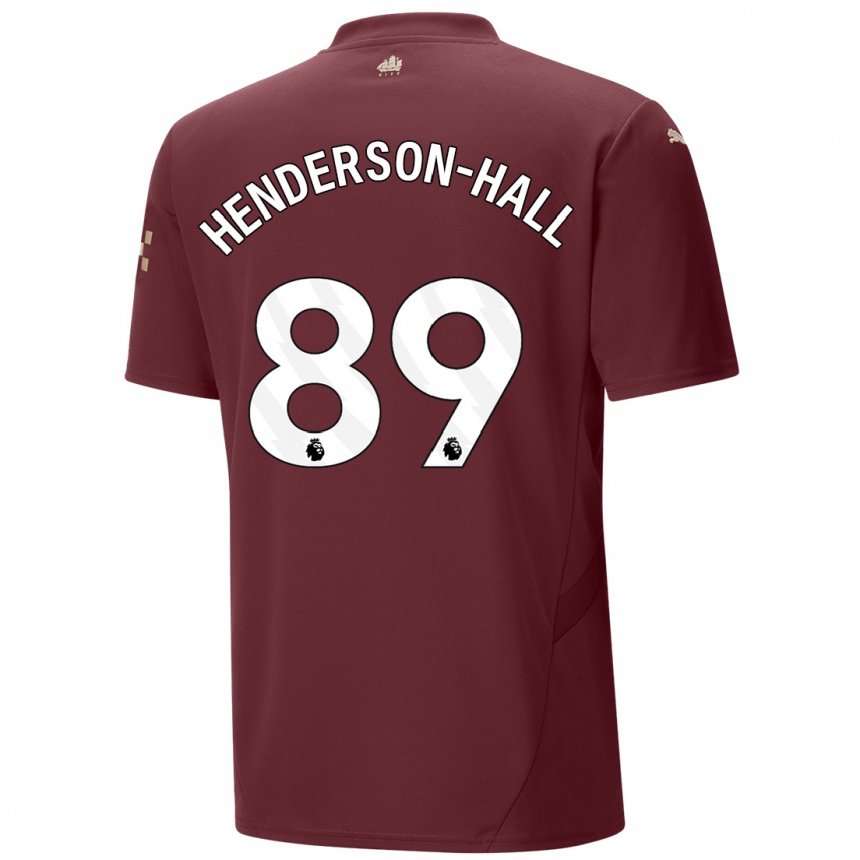 Kids Football Matty Henderson-Hall #89 Maroon Third Jersey 2024/25 T-Shirt